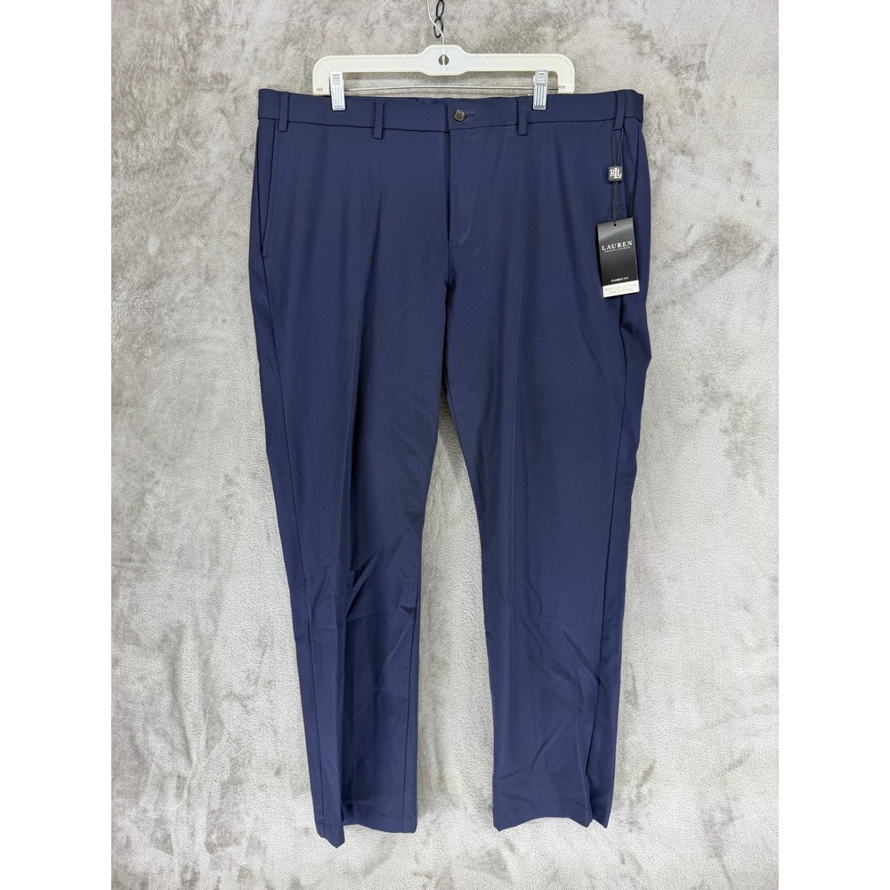 Lauren Ralph Lauren Dress Pant Mens 40x30 Norton Active Navy Blue Stretch NEW